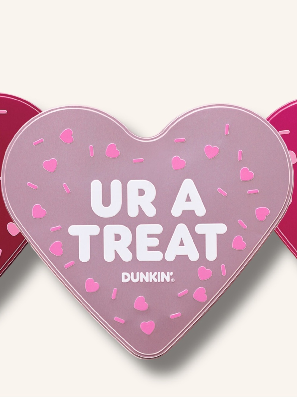 Dunkin® Pink Heart Storage Tin - 'UR A TREAT'